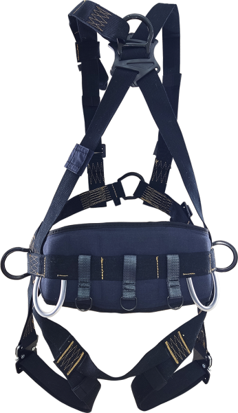 Страховочная привязь СП-04-01 (О) ФАСТ со спинным удлинителем, идентификационная книжка (черный)