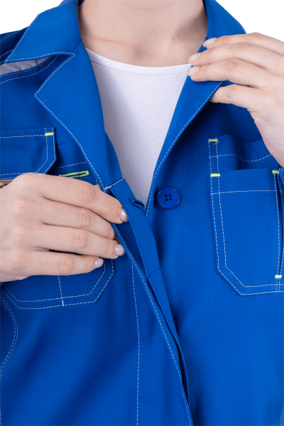 Халат ТУРБО SAFETY женский (василек/синий)