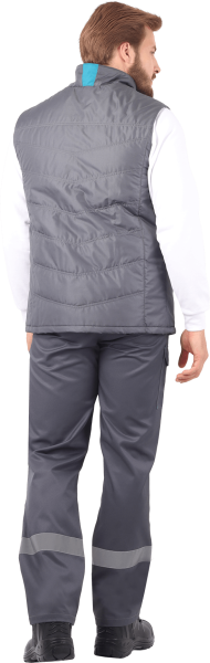 Жилет ГАЛАКТИКА зимний (серый/бирюза)
