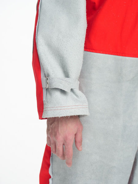 Комбинезон пескоструйщика VECTOR (серый/красный)