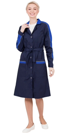 Халат ЖАСМИН женский (т.синий/василёк)