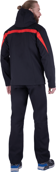 Куртка СОФТШЕЛЛ (черный/красный)