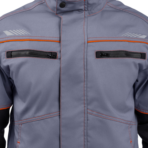 Костюм РИВЕР с БР (серый/черный/оранжевый)