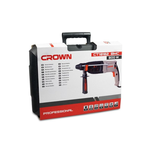 Перфоратор CROWN CT18182 BMC SDS PLUS 800Вт 2,8Дж