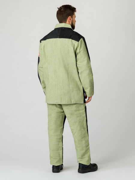 Костюм сварщика комб. 2 кл.защиты с БР (черный/бежевый)