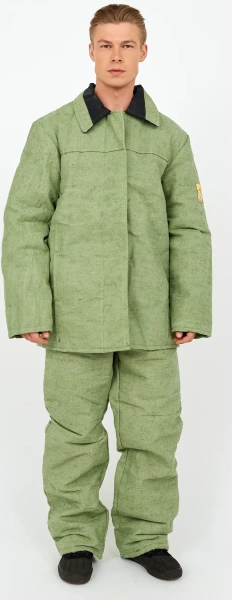 Костюм СВАРЩИК зимний брезентовый 480 г/м2 с БР (хаки)