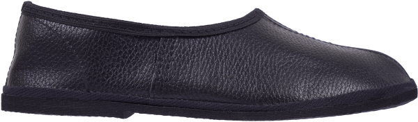 Тапочки нат.кожа закрытые микропора (черный)