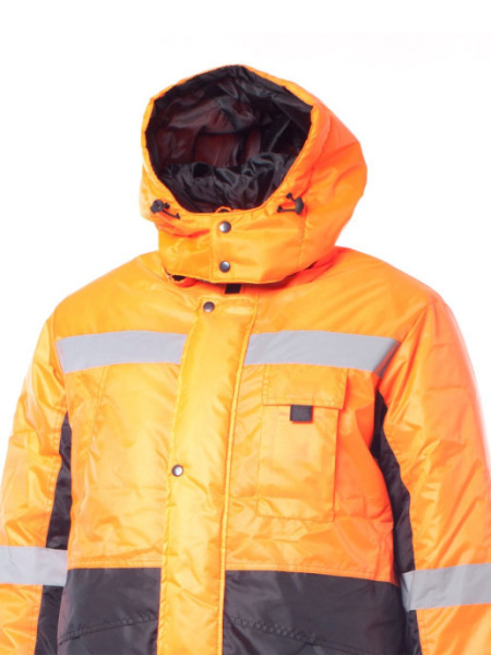 Костюм МЕТЕО зимний с ПК (оранжевый/черный)