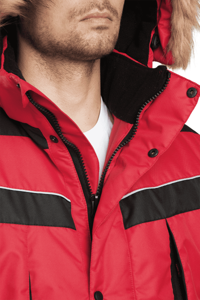 Куртка ДИКСОН зимняя (красный/чёрный)