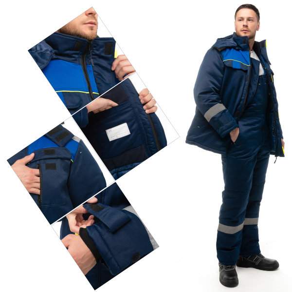 Костюм БРУКЛИН зимний (т.синий/васильковый)