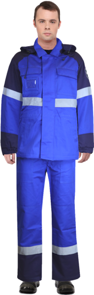 Костюм мужской Газпром из АЭС тканей с МВО 003, тип ИТР
