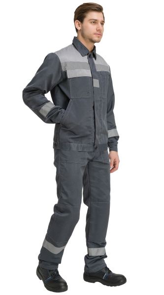 Костюм RONTA KS812 с ПК (т.серый/св.серый)