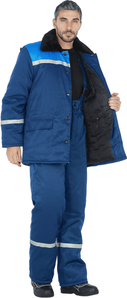 Куртка ЗИМА зимняя (т.синий/васильковый)