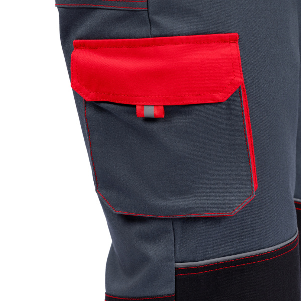 Брюки РЕЙН (т.серый/черный/красный)