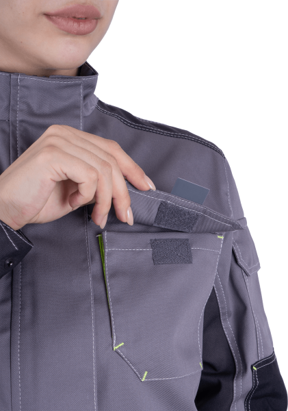 Куртка ЭДВАНС женская (серый/т.серый/черный)