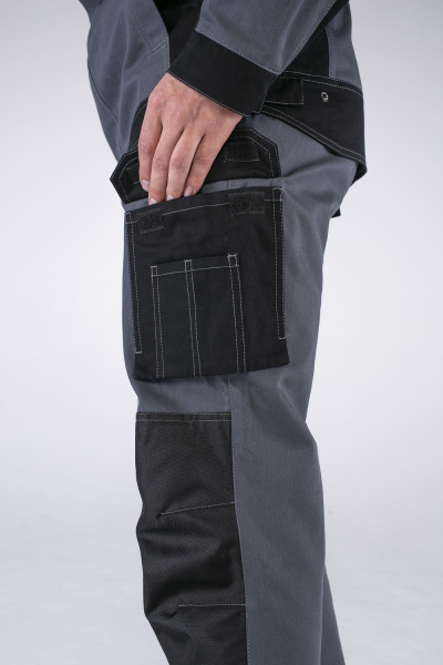 Костюм Милан, брюки, серый/черный