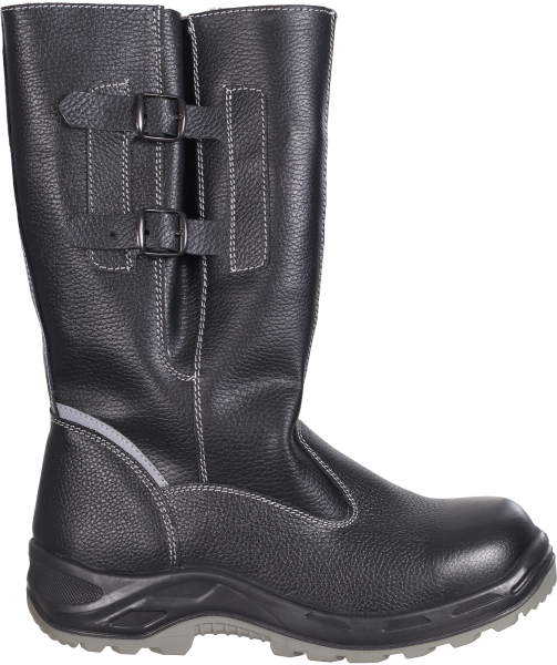 Сапоги TURBO ПУ/нитрил высокие с КП и КС нат.мех (черный)