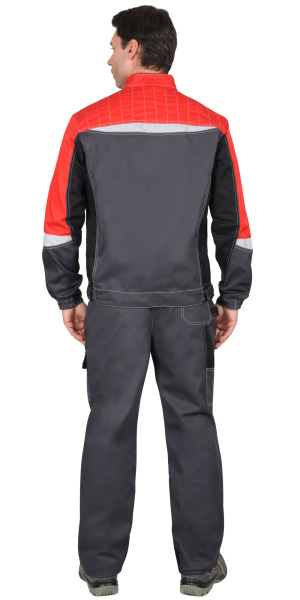 Костюм ФАВОРИТ-МЕГА ST (ФОРМУЛА) с ПК (серый/черный/красный)