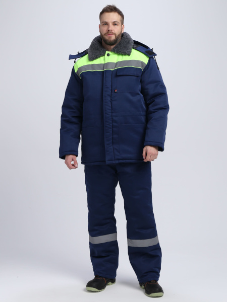 Костюм Т-УЛЬТРА СОП зимний с БР (т.синий/лимонный)