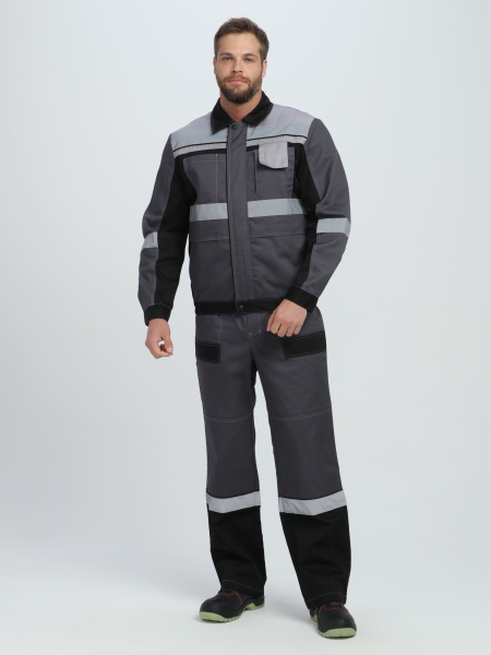 Костюм ВИВАТ-2 ПРЕМИУМ CH МВО с ПК (т.серый/черный/св.серый)