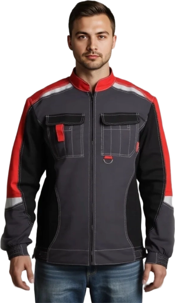 Костюм ФАВОРИТ-МЕГА ST (ФОРМУЛА) с ПК (серый/черный/красный)