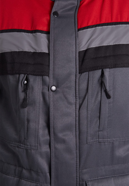 Костюм ЗИМНИК зимний с БР (т.серый/черный/красный)