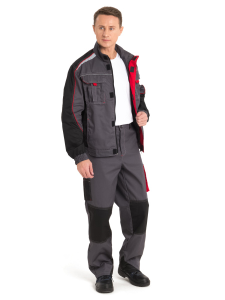 Костюм КОСТА, с БР (т. серый/чёрный/красный)