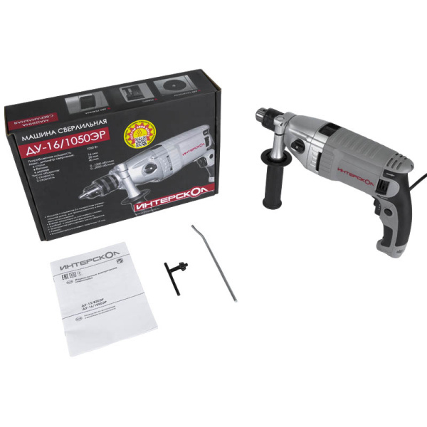 Дрель ударная ИНТЕРСКОЛ ДУ-16/1050ЭР 1050Вт