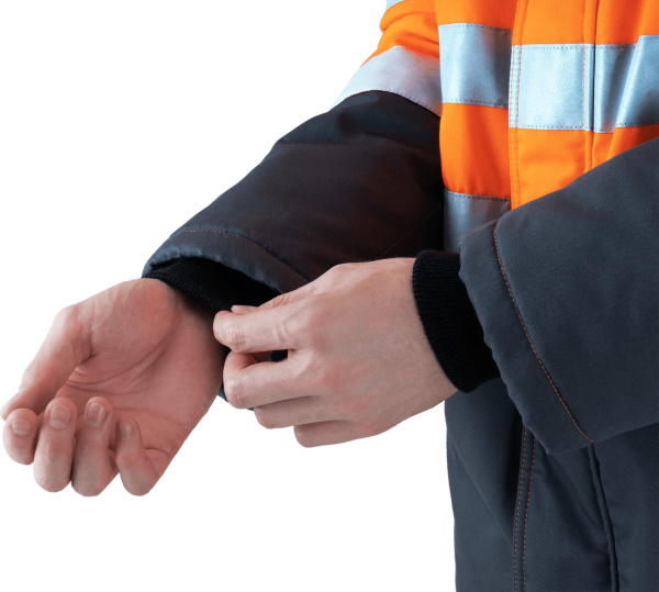 Костюм РЕФЛЕКТ-2 зимний I-III клим.пояс с ПК (оранжевый/серый)