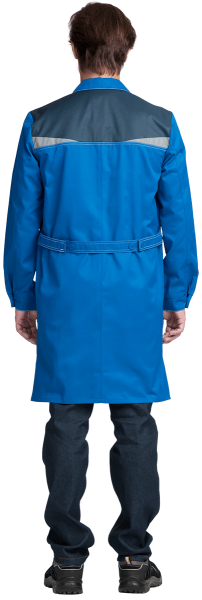 Халат КМ-10 ЛЮКС (василек/т.синий)