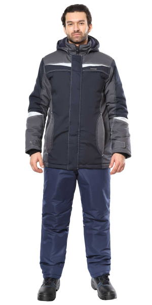 Куртка СИРИУС-ОЗОН зимняя (синий/серый)