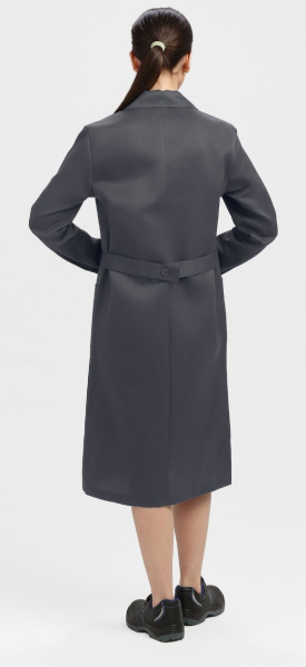 Халат ЛИГОР женский (т.серый/красный)