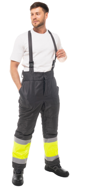 Брюки ИТР зимние (т.серый/лимонный)