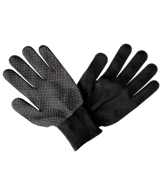 Перчатки нейлоновые с ПВХ ТОЧКА (черный)