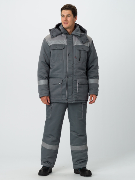 Костюм НЕЙЧ-2 СОП зимний с ПК (т.серый/св.серый)