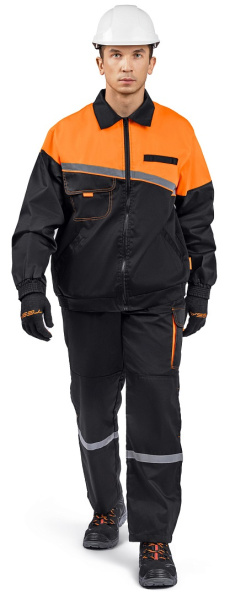 Костюм ЕНИСЕЙ с БР (черный/оранжевый)