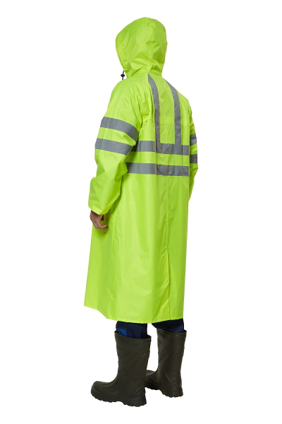 Плащ влагозащитный EXTRA сигнальный с СОП ПВХ (желтый)