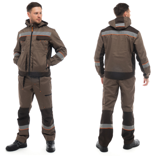 Костюм БЕРГЕН с БР (бежевый/т.коричневый)