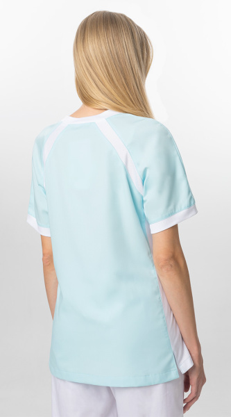 Блуза БЕРТИ женская (голубой/белый)