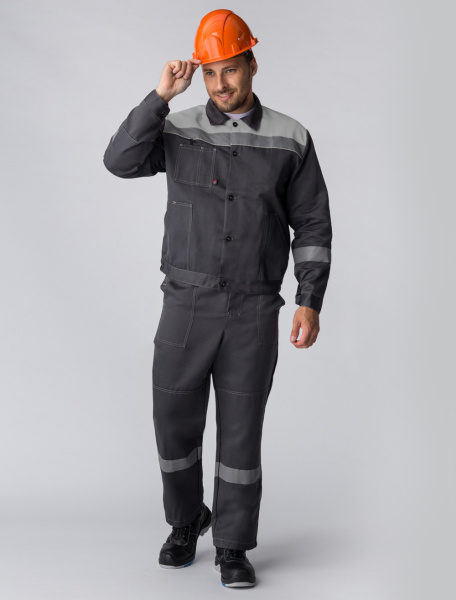 Костюм ЛИГОР-2 СОП У. с ПК (т.серый/св.серый)