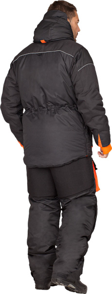 Костюм ЧЕМАЛ зимний с ПК (черный/оранжевый)