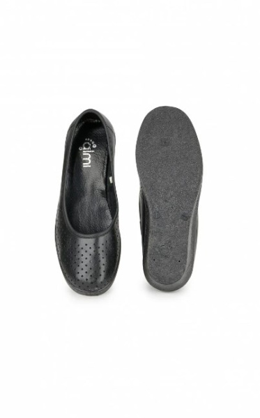 Туфли НУАР ПВХ женские кожаные (черный)