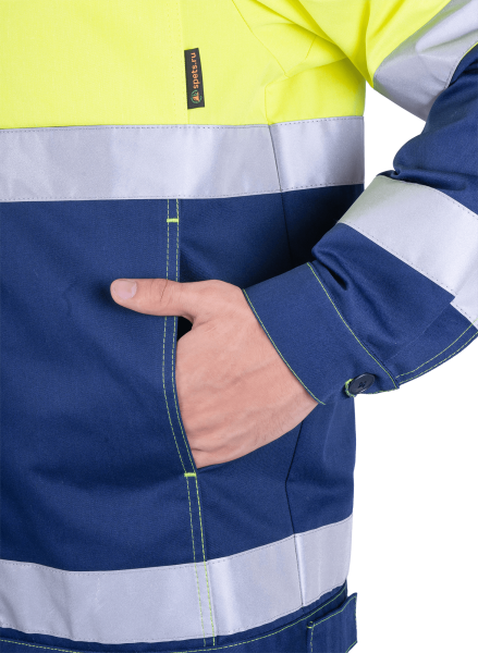 Костюм РЕФЛЕКТ-1 сигнальный с ПК (желтый/синий)