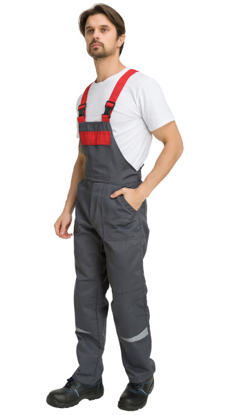 Костюм RONTA KS591 с ПК (т.серый/красный)