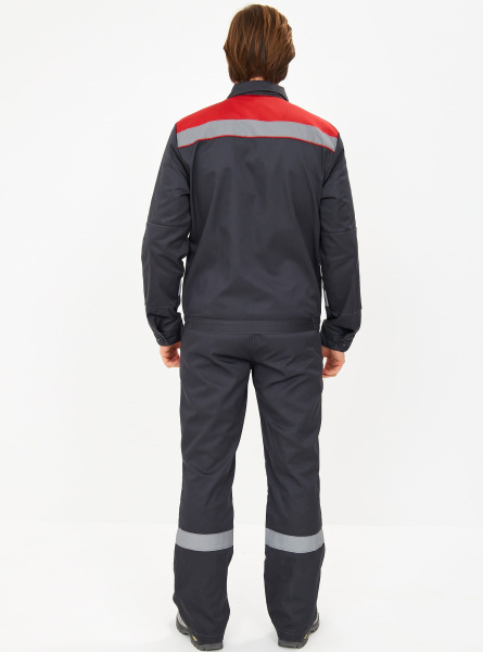 Костюм ЛИГОР-2 ПРЕМИУМ СОП с ПК (т.серый/красный)