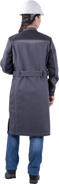 Халат ТУРБО SAFETY женский (серый/т.серый)