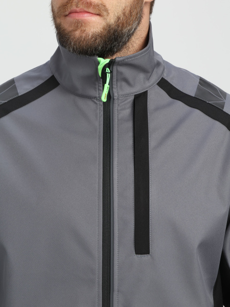 Куртка PROFLINE LEADER софтшел (серый/черный)