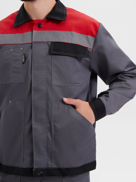 Костюм КОРПУС с ПК (т.серый/черный/красный)