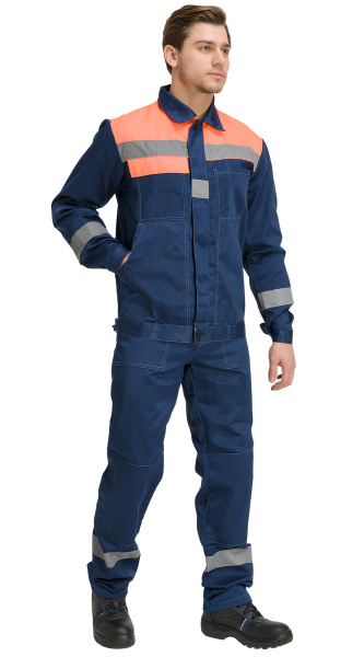 Костюм RONTA KS812 с ПК (т.синий/оранжевый)