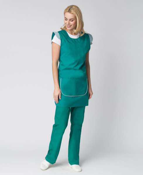 Фартук-сарафан НАДЕЖДА женский (зеленый)